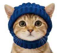 Yianyal Hats for Cats,Breathable Knitted Beanie with Ear Holes - Cat Hat,for Cosplay Party Winter Birthday Halloween New Years Festival Kitten