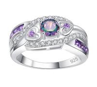 Yianyal Promise Rings For Her,Elegance Sterling Silver Promise Rings - Unique Jewelry Rings, Women Ring For Fridens, Family, Wedding, Engagement