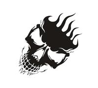 Yianyal Skull Decals for Trucks | Skull Design Waterproof Reflective Stickers - Decorative PVC Precision Cutting Stripe Decoration Gothic Skull Decor for Refrigerator Laptop Motorcycle