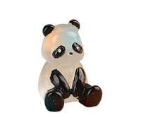 Yianyal Tiny Panda Figurines,Animal Figures Portable | Hand-painted Resin Panda Figurines for Family Friends Colleagues