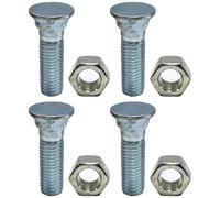 YIAOSUA 4 pcs Blades Cutting Edge Plow Bolts & Nuts 5/8"-11 x 2-1/4" Grader Blades Bolts & Nut,Cutting Edge Bolts 5/8" for Snow Plow Construction Machinery