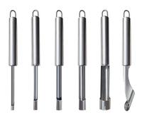 Yiasangly Fruit and Vegetable Corer Tool, Multi-Function Stainless Corer and Pitter Remover Set for Apple, Pear, Cherry, Jujube, Red Dates, Berry, Chili, Jalapeno Pepper, Tomato, potato - 6 Pieces