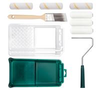 YiBaiBrush 4-inch Paint Roller,Paint Brush,Paint Tray with Liner Kits | 11-piece professional painting tool kit, suitable for people engaged in home decoration, renovation and DIY work