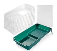 YiBaiBrush Paint Tray Liner, 4 Inch Paint Roller Tray with 15 Pcs Disposable Tray Liners, Paint Pans Trays, Small Paint Tray, Painting Supplies for Walls, Ceilings, DIY Projects