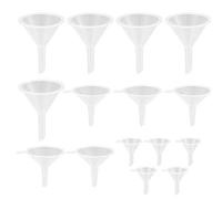 Yibaijia 15 Pcs Small Funnel Set,Plastic,Small Funnels For Filling Bottles | For Bottle Filing Essential Oil, Perfume, Lab Bottles, Science Laboratory Chemicals, Spices, Arts, Crafts, Sand