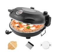 YIBAKE Pizza Maker Electric, 4-Min-Pizza in 1200W Pizza Oven, 31cm Refractory Stone Plate, Max 420? Pizza Maker with 5 Cooking Levels, inkl. Pizza