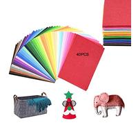 Yibang A4 Felt Pack, 40Pcs Nonwoven Felt Fabric Sheets for DIY Craft, Assorted Color Felt Pack for Handicraft, Sewing, Decorations and Scrapbooking (1mm Thick)