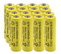 Yibatopow 16 Packs AA 200mAh Ni-CD 1.2V Rechargeable Batteries, Pre Charged Solar Light Batteries Double A for Outdoor Solar Lights