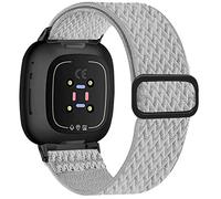 Yibcaiic Elastic Bands Compatible with Fitbit Versa 4 Bands Women - Sense 2 Band Men - Versa 3 Bands Women- Sense Band Men, Adjustable Stretchy Straps Replacement for Fitbit Sense & Fitbit Versa 3 &