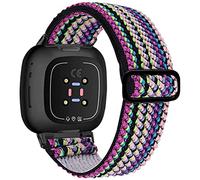 Yibcaiic Elastic Bands Compatible with Fitbit Versa 4 Bands Women - Sense 2 Band Men - Versa 3 Bands Women - Sense Band Men, Adjustable Stretchy Bands Replacement for Fitbit Sense & Fitbit, Colourful
