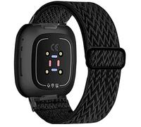 Yibcaiic Elastic Bands Compatible with Fitbit Versa 4 Bands Women - Sense 2 Band Men - Versa 3 Bands Women - Sense Band Men, Adjustable Stretchy Wristbands Replacement for Fitbit Sense & Fitbit