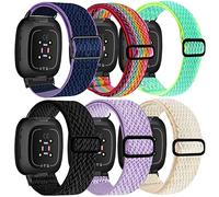 Yibcaiic Elastic Bands Compatible with Fitbit Versa 4 Bands Women - Sense 2 Band Men - Versa 3 Bands Women - Sense Band Men, Adjustable Stretchy Bands Replacement for Fitbit Sense & Fitbit, Blue