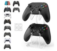 YIBEICO 2-Tier Universal Controller Holder for Xbox Series X, Xbox, 360, Ps5, Ps4, Switch,Nintendo,Steam Controller, Desktop Computer Game Controller,Transparent Controller Display Stand