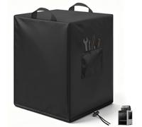 YIBEICO 3D Printer Dust Cover for Bambu Lab H2D/H2D PRO/H2S/H2C+AMS | 420D Oxford Fabric Printer Cover with Side Tool Pocket & Drawstring Bottom, Water-Resistant Indoor Storage Cover, Black
