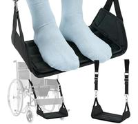 YIBEICO Upgrade Wheelchair Foot Rest Hammock - Adjustable Height Anti-Slip Anti-Squeeze Leg Support Sling with Rigid Base for Wheelchair, Rollator, Walker Footrest Replacement Essential Accessories