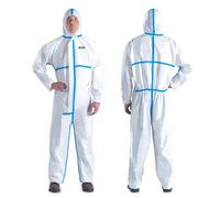 YIBER Hazmat Suit Disposable Coveralls | Full Body Protective Suits in 7 Sizes with Multiple Specifications & Heavy-duty PPSB Material & PE Film | Safe for Countless Applications