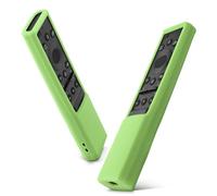 YiBiChin Glow in The Dark Green Protective Silicone Remote Cover for Samsung Smart TV Voice Remote, Washable, Shockproof, Anti-Lost with Lanyard