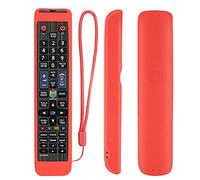 YiBiChin Protective Silicone Remote Case for Samsung TV Remote BN59-01178B RM-D1078+ BN59-01198Q AA59-00582A BN59-01178R AA59-00652A, Washable, Shockproof and Skin-Friendly Remote Cover (Red)
