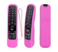 YiBiChin Protective Silicone Remote Cover Fit for LG Magic Remote Control (2021) AN-MR21GA/AN-MR21GC (2022) AN-MR22GA/AN-MR22GN (2023) AN-MR23GA/AN-MR23GN, Shockproof, Lanyard, Kids-Friendly - Pink