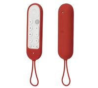 YiBiChin Silicone Protective Remote Control Cover for Google TV Streamer 4K 2024 Remote, Skin-Friendly Case for 2024 Google TV Remote Shockproof, Washable, Anti-Lost - Red