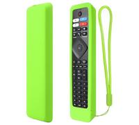 YiBiChin Silicone Remote Case ONLY for Philips Android TV Remote Control RF402A-V14 NH800UP URMT47CND0 BT800 URMT26RST004, Remote Cover Washable, Shockproof - Glow Green