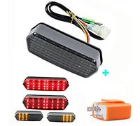 Yibid LED Integrated Tail Light Compatibility for Honda Grom MSX 125 2014-2018 Motorcycle, with 1pcs Orange 2-Pin Turn Flasher Relay Brake Indicator Lights for MSX125/SF CBR650F CTX700N