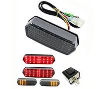 Yibid LED Integrated Tail Light Replacement for Honda Grom MSX 125 Motorcycle 2014-19, Brake Indicator Sequential Lights for MSX125/SF CBR650F CTX700 CTX700N, Smoke len with 1pcs 2-Pin Flasher Relay