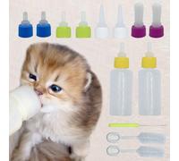YIBIKEHO Bottle Kit 60ml Pet Feeding Bottle, pet Feeding Tool, Newborn Animal Feeder Practical, Replacement Pet Bottle with 10pcs Nipples