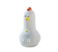 YIBIN Chicken Alarm Clock Night Light, Cold And Warm Three Color Change Night Light, Cute Little Alarm Clock Table Lamp, Touch Light Children's Night Light Decorations
