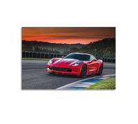 YIBIN Hyper Car Posters Chevrolet Corvette Grand Sport Poster Decorative Painting Canvas Wall Posters And Art Picture Print Modern Family Bedroom Decor Posters 08x12inch(20x30cm)
