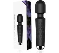 YIBINKG Handheld Percussion Tissue Waterproof, USB Rechargeable, 20 Vibration Patterns, 8 Speeds, Memory Feature, Skin-Soft Silicone for Ultimate Relaxation Massage Wand (Blacker)