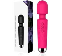 YIBINKG Handheld Percussion Tissue Waterproof, USB Rechargeable, 20 Vibration Patterns, 8 Speeds, Memory Feature, Skin-Soft Silicone for Ultimate Relaxation Massage Wand (Reder)