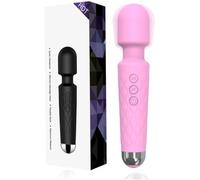 YIBINKG Handheld Percussion Tissue Waterproof, USB Rechargeable, 20 Vibration Patterns, 8 Speeds, Memory Feature, Skin-Soft Silicone for Ultimate Relaxation Massage Wand (Pinker)