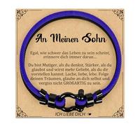 YIBONIKA Bracelet for My Son, Sailing Rope Bracelets for Son Birthday Christmas Valentine's Day Gifts, Einstellbar, Nylon, No Gemstone