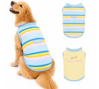 YibooAura 2PK Dog Cooling Shirts, XXL,Yellow+Blue Stripe