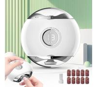 Yibosoar Electric Automatic Nail Clipper with LED Light & 3 Speeds, LCD Digital Display,3 in 1 Fingernail Cutter and Polisher and Exfoliating Nail Scraps Storage Rechargeable Safety Fingernail Trimmer
