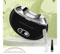 Yibosoar Electric Nail Clipper with Nail File & 3 Speeds, LCD Digital Display,Fingernail Cutter and Nail Scraps Storage Rechargeable Safety Fingernail Trimmer for Baby Seniors and Adult（Dull Black）