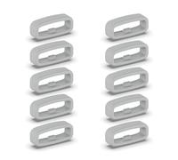 YIBOZI 10 Pieces Silicone Fastener Ring 18mm /20mm /22mm Wristband Keeper Smartwatch Strap Retainer Holder Replacement Accessory