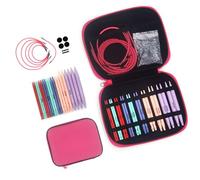 YIBOZI 10Pairs Interchangeable Circular Knitting Needle Set for Knitting Sweater Sock ABS Knitting Needle Set 3.75mm-10mm