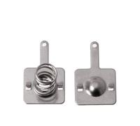 YIBOZI 50 Pair Battery Spring & Plate Set AA AAA Battery Silver Metal Positive Negative Battery Contact Plate
