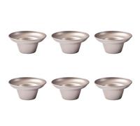 YIBOZI 6Pieces Creative Cake Pans for Kitchen Baking Convenient Gold Mushroom Baking Molds for Cakes, Brownies, and Snacks