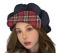 YIBOZI Cabbie Hat,Denims Berets Cabbie Hat Oversized Painter Hat Berets Baker Boy Hat For Street Strolling Denims Fashion Hat Props