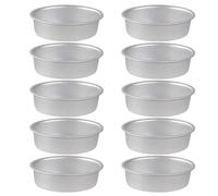 YIBOZI Cheesecakes Pans Molds 10Pcs Oval Cake Pans Cheese Cake Bakings Molds Aluminum Cheesecakes Tins Molds Nonstick Bakings Molds Kitchen Tool