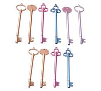 YIBOZI Pack of 10 Key Shaped Gel Pen Refillable Gel Pen Funny Writing Pen for Student Boy Girl Class Reward Eye Catching Key Shaped Pen