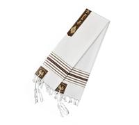YIBOZI Traditional Prayers Shawl With Hebrew Letter Fringes Tallit For Spiritual Ceremonies Event Unisex Design