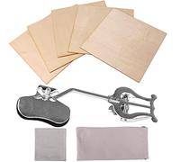 Yibuy 1.5mm Thickness Cork Sheets with Trumpet Marching Clamp-On Lyre Silver Pack of 5