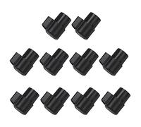 Yibuy 10 Pcs Tenor Saxophone End Plug Cap Wind Instrument Part 24mm ID Plastic Black