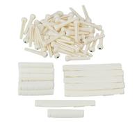 Yibuy 10pcs Plastic Guitar Bridge Saddles Nuts Cream for 6 String Acoustic Folk Guitar