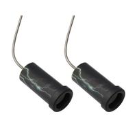 Yibuy 2 Pcs Mini Simulation Thunder Tube Sound Percussion Drum Black 40 x 85mm