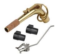 Yibuy 2 Pieces Black End Plug Cap & Alto Sax Brass Bend Neck & Spectrum Clip